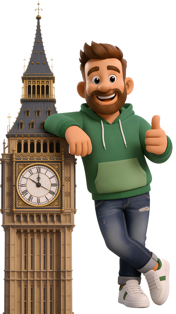 Rory in front of Big Ben
