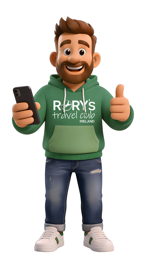 Rory in an RTC Ireland hoodie giving a thumbs up